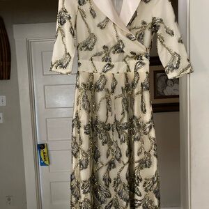 Elegant Cream Beaded Dress